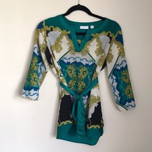 NY&Co Silk Paisley Top